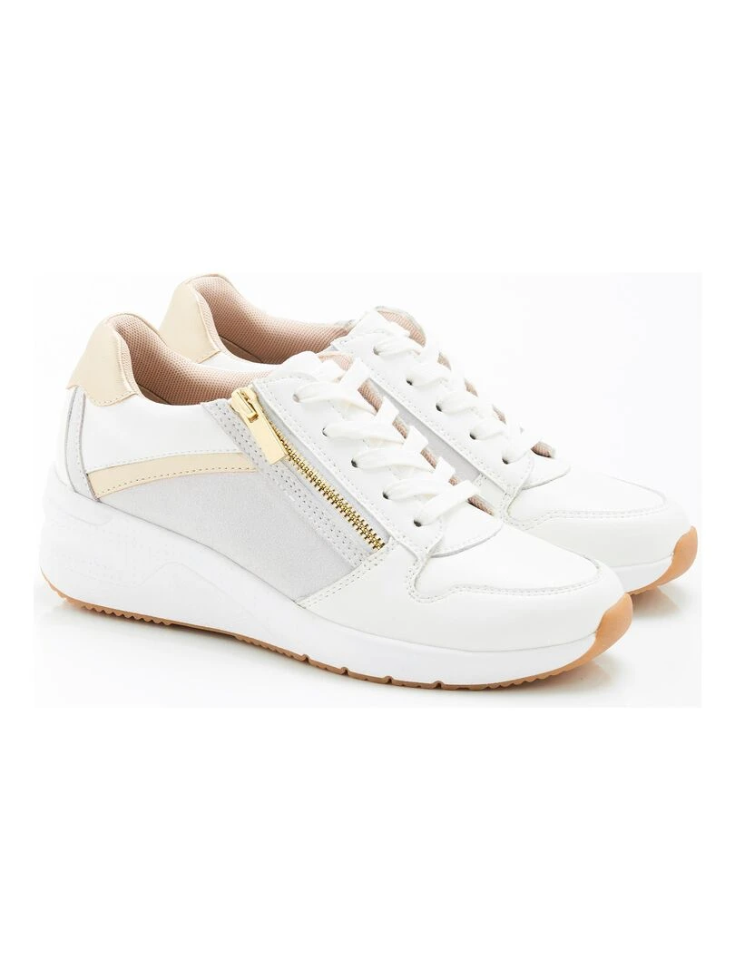 Tennis compensées à lacets Climatyl Damart Blanc