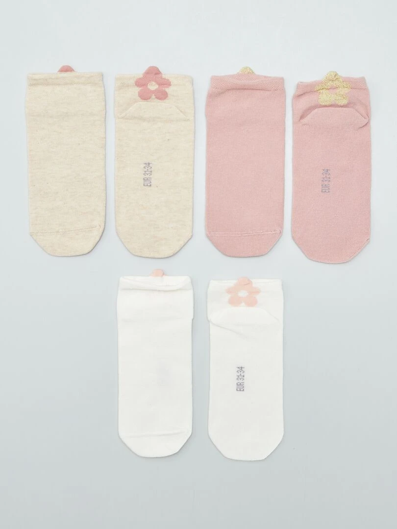 Lot de 3 paires de chaussettes Rose
