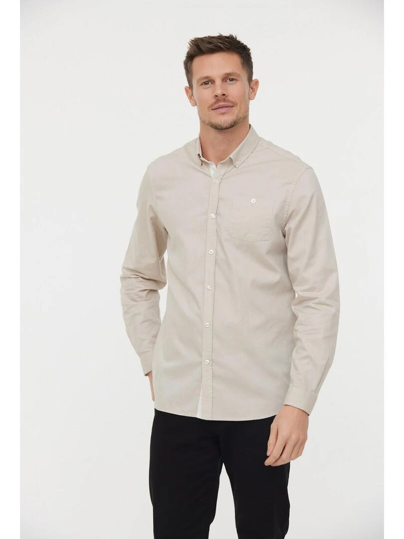 Lee Cooper Chemise manches longues coton regular DOLARO Beige argile