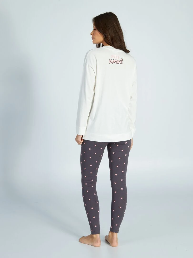 Ensemble pyjama 'Hello Kitty'   2 pièces   Blanc