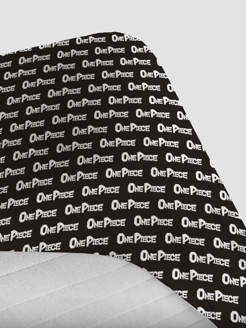 Drap housse 'One piece' noir/blanc