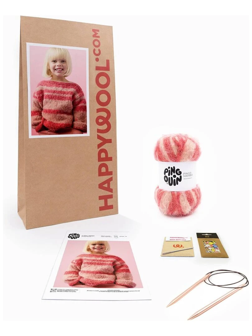 Kit Tricot Pull Enfant Alpaga Friday Rose