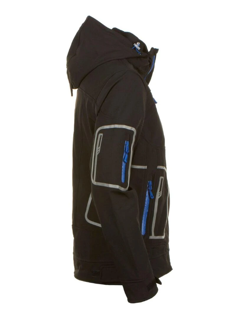 Blouson softshell homme COFTIBI   PEAK MOUNTAIN   Noir Noir