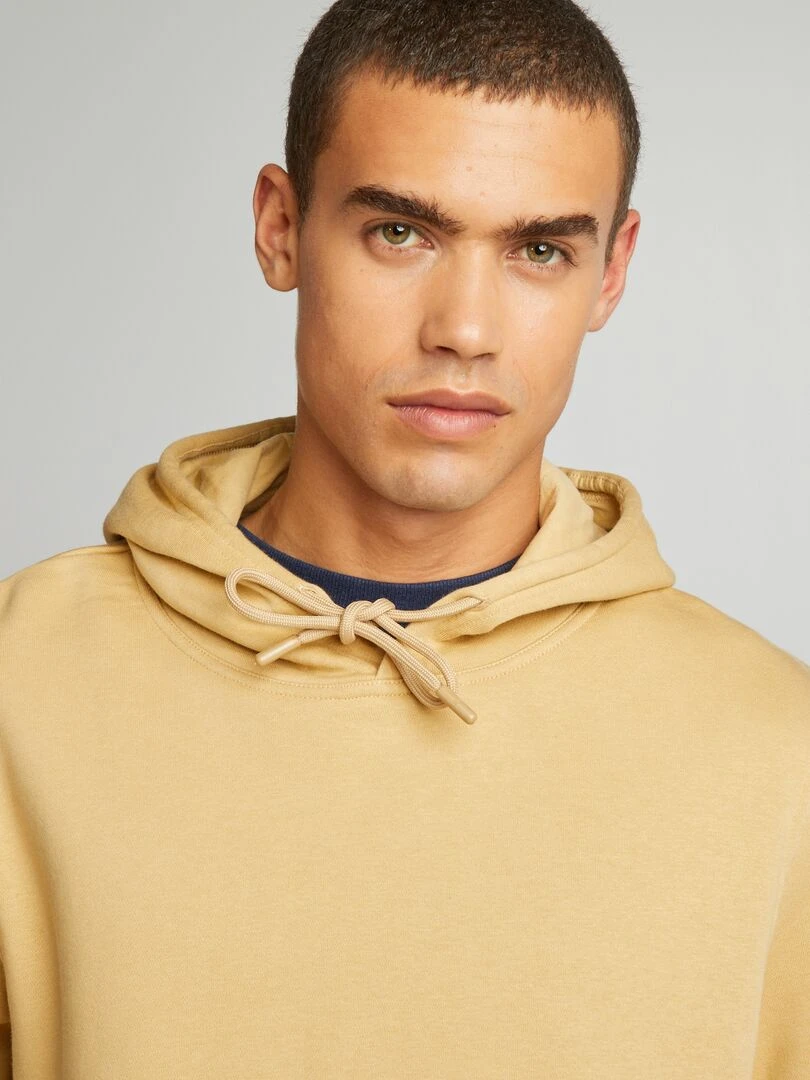 Sweat à capuche en molleton   Beige