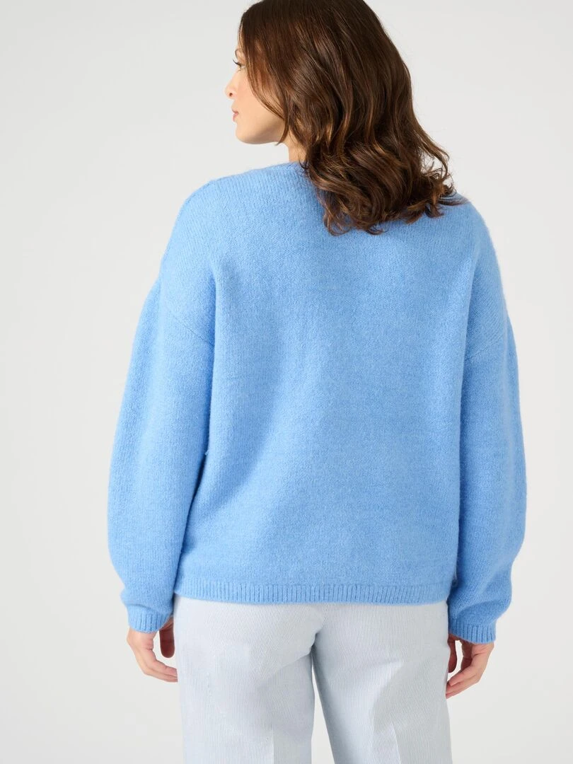 Gilet jeu de maille fantaisie Thermolactyl   Damart   Bleu