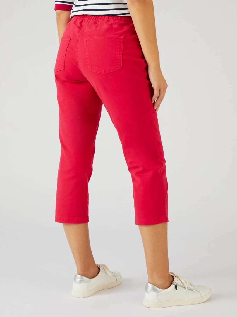 Pantacourt gabardine extensible   Damart   Magenta