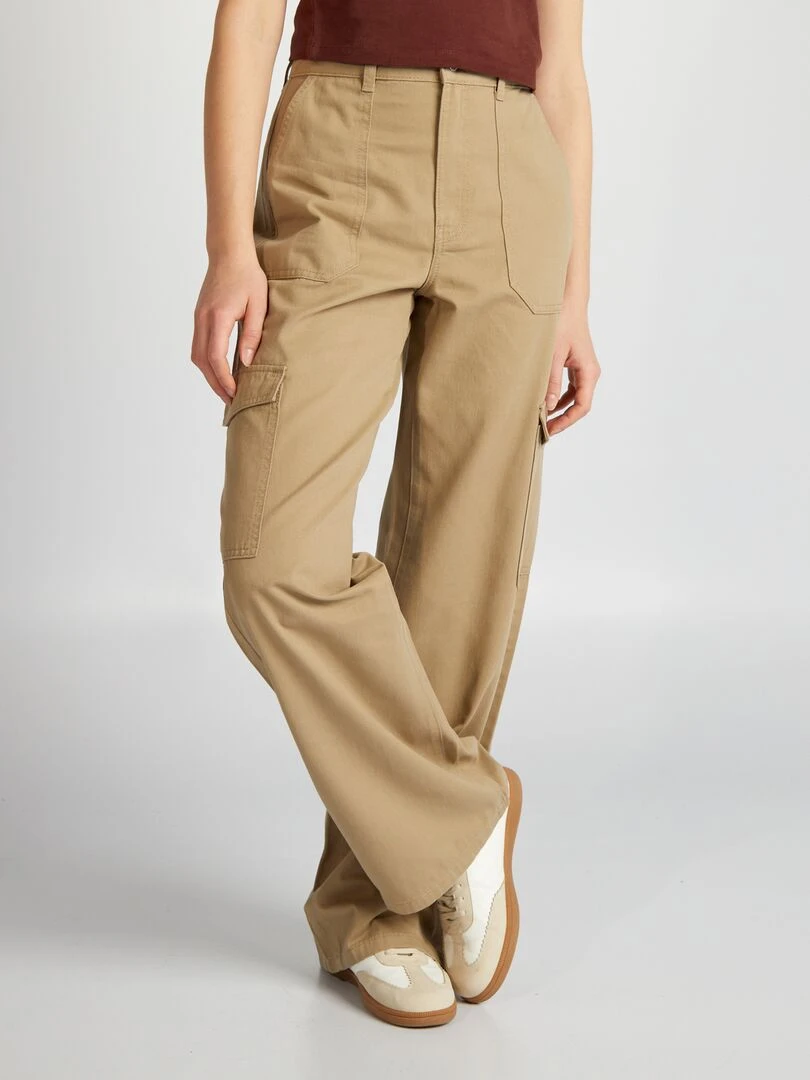 Pantalon multipoche Beige