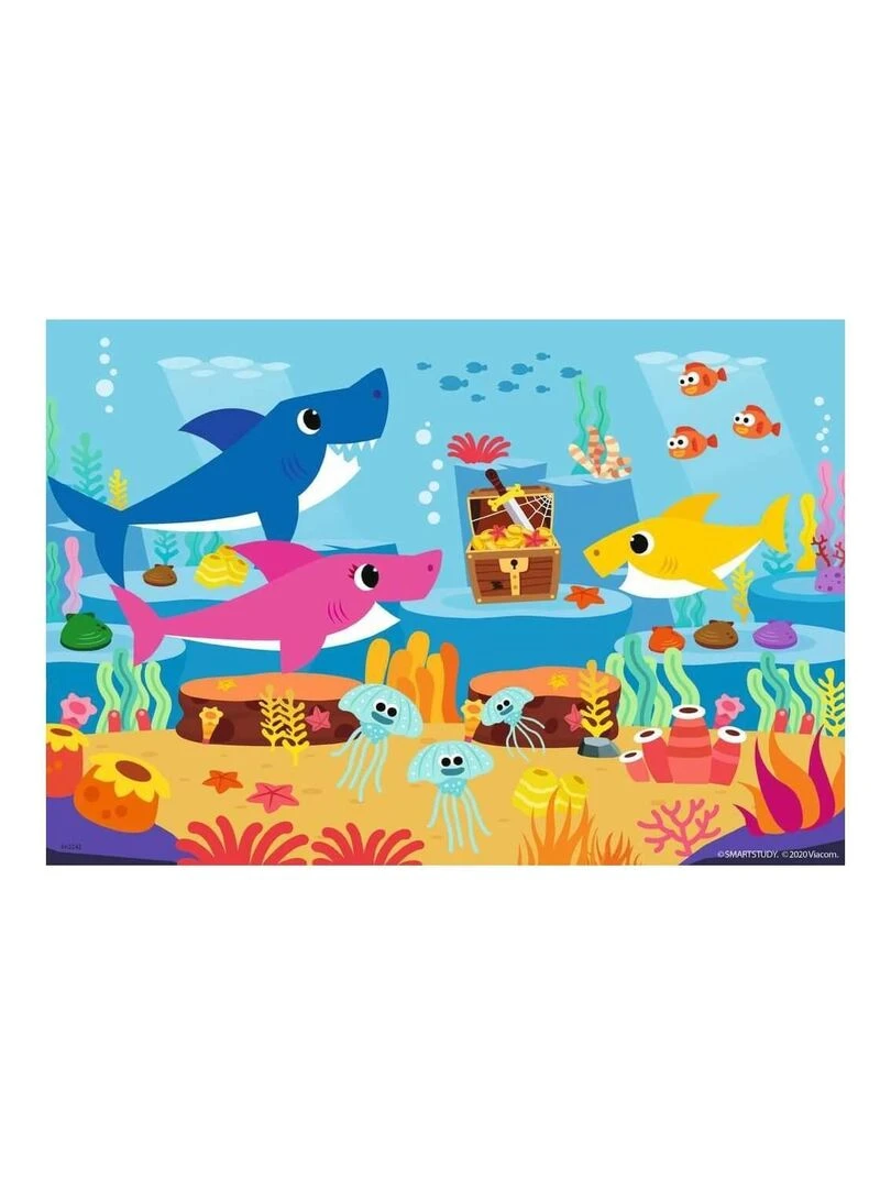 Puzzle 2 x 24 pièces : baby shark et sa famille N/A