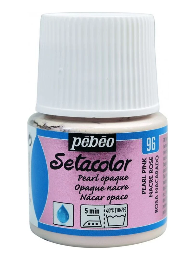 Peinture textile Setacolor opaque effet nacré Rose 45 ml N/A