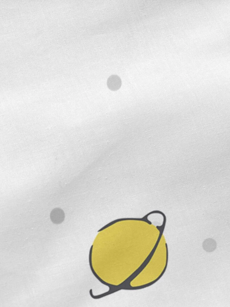 Drap housse Univers "Happyfriday"   Blanc