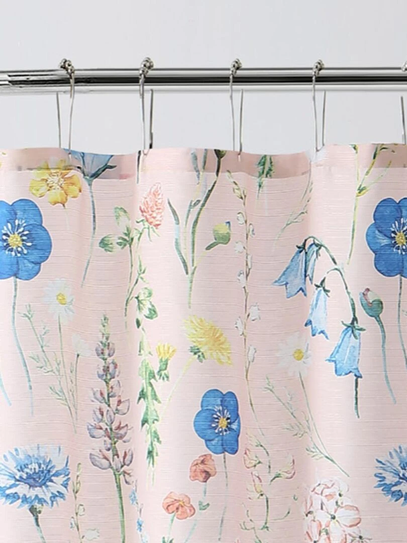 Rideau de douche aux fleurs champêtres Rose clair