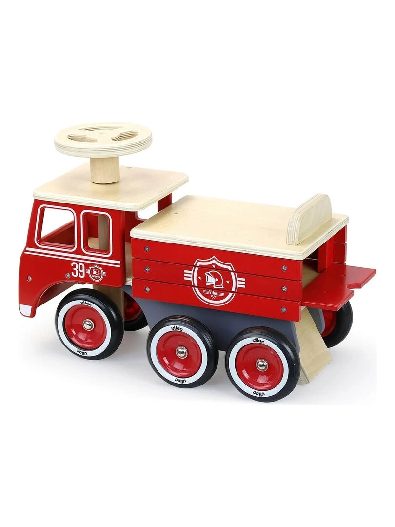 Porteur Camion De Pompier Bois   N/A