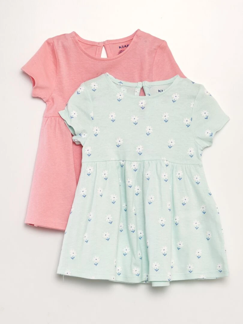 Lot de 2 robes volantées Vert