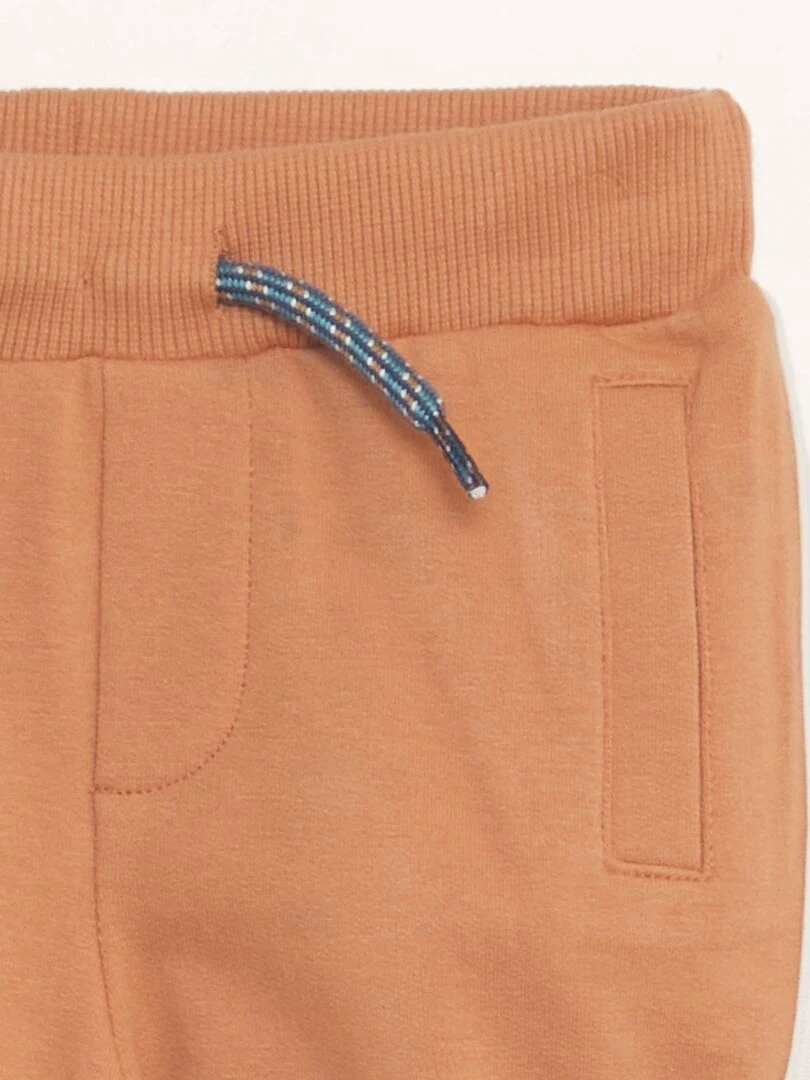 Ensemble t shirt + short fantaisie   2 pièces   Bleu/marron