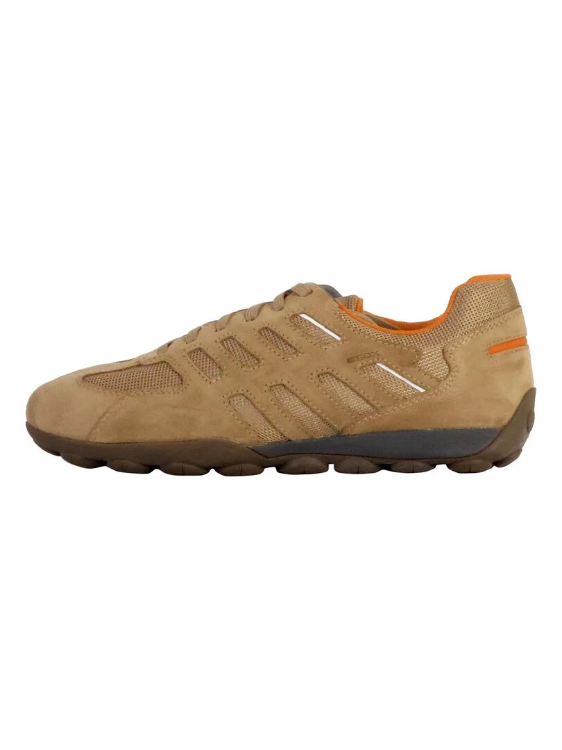Basket Cuir Geox Snake Beige