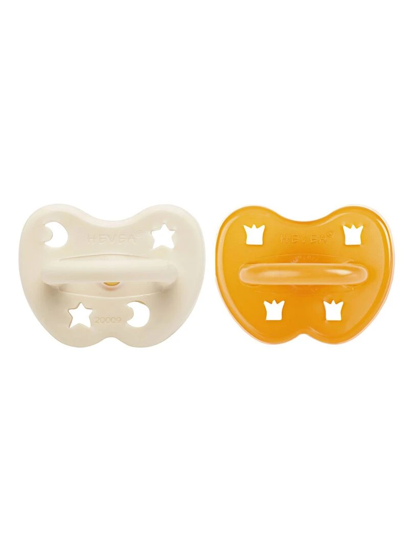 Lot de 2 tétine ronde Milky white et Natural 3 36 mois Multicolore