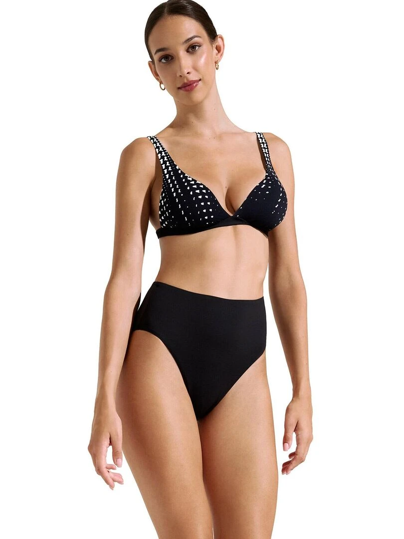 Haut maillot de bain triangle sans armatures Quito   Noir
