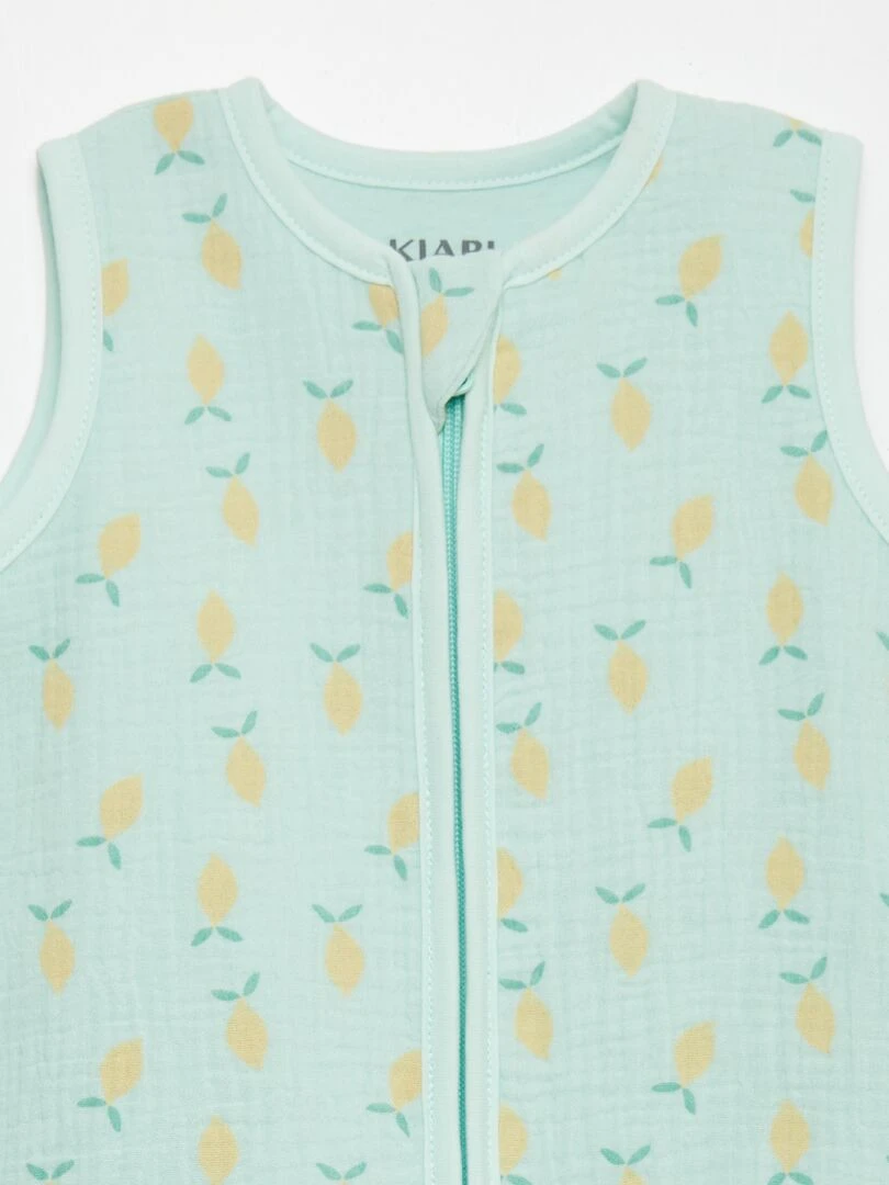 Gigoteuse TOG 1 en double gaze de coton Vert citron