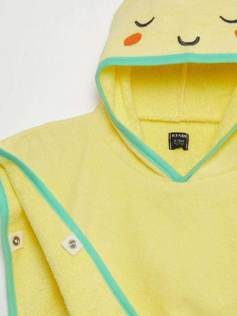 Cape de bain à capuche   Jaune