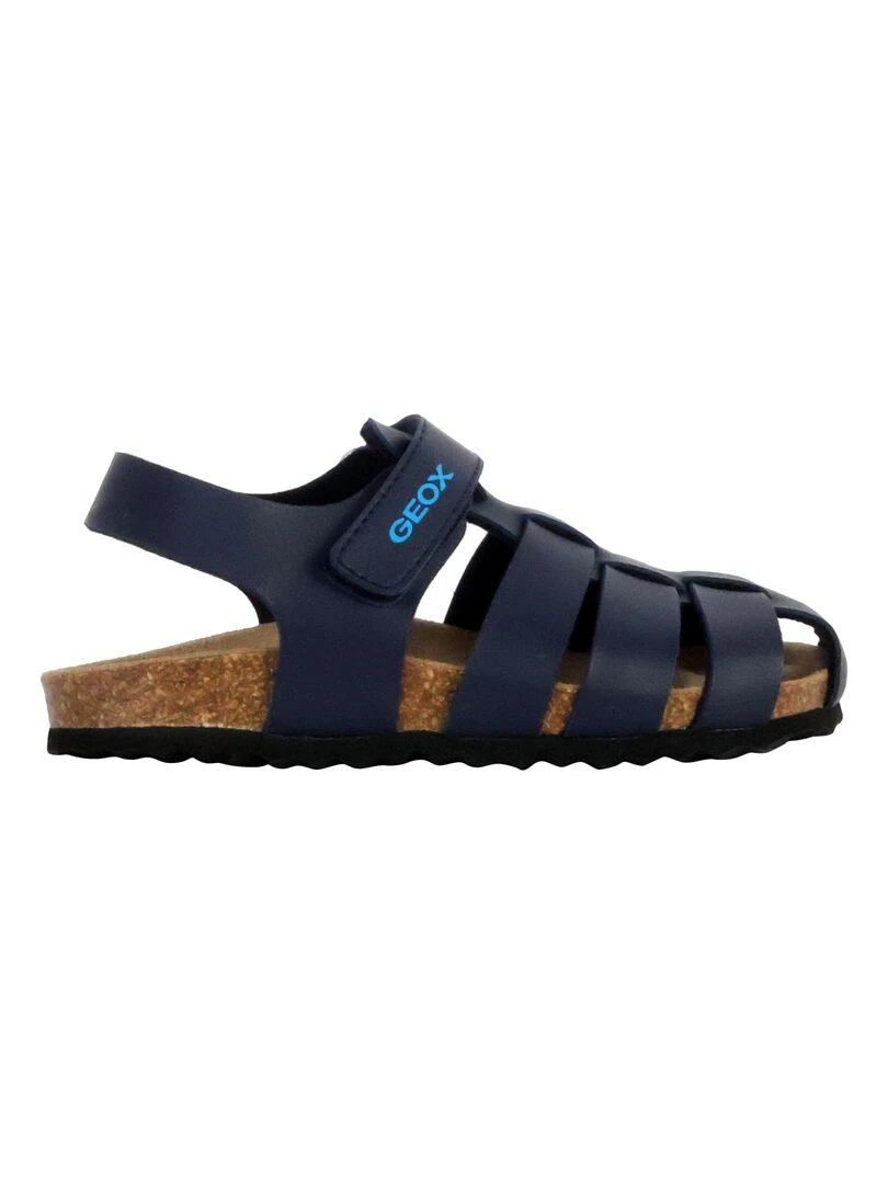 Sandales Cuir Enfant Geox Ghita Bleu