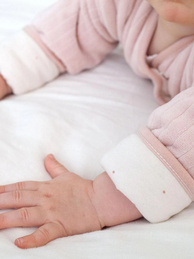 Bemini Gigoteuse jambes séparables Pady velvet et jersey Rose clair