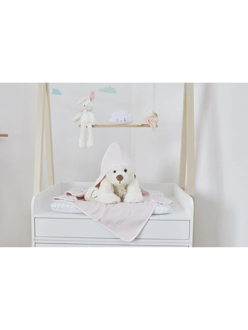 Cape de Bain Bébé 100% Coton Bio Couleur bébé 100% coton biologique Rose clair