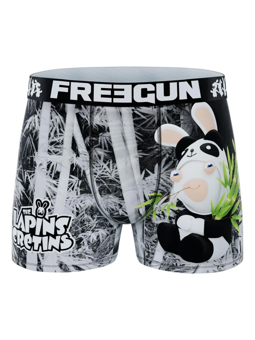 Lot de 4 boxers homme Lapins Cretins Freegun   Bleu