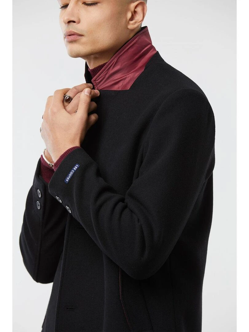 Lee Cooper   Manteau laine  FROMBE   Noir