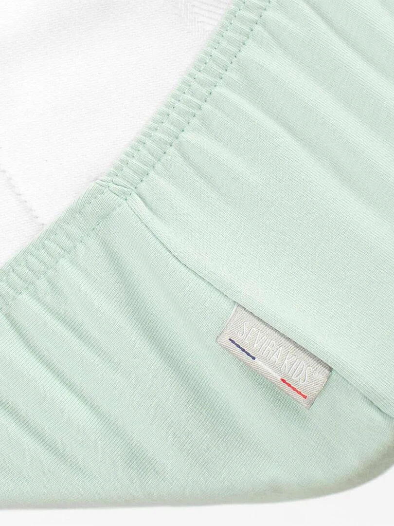Drap housse en coton jersey  Uni   Vert