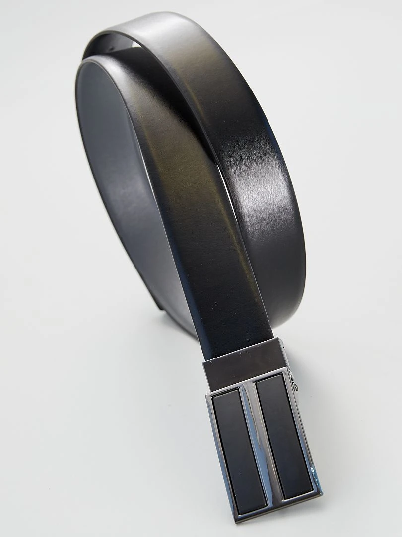 Ceinture à boucle métallique noir
