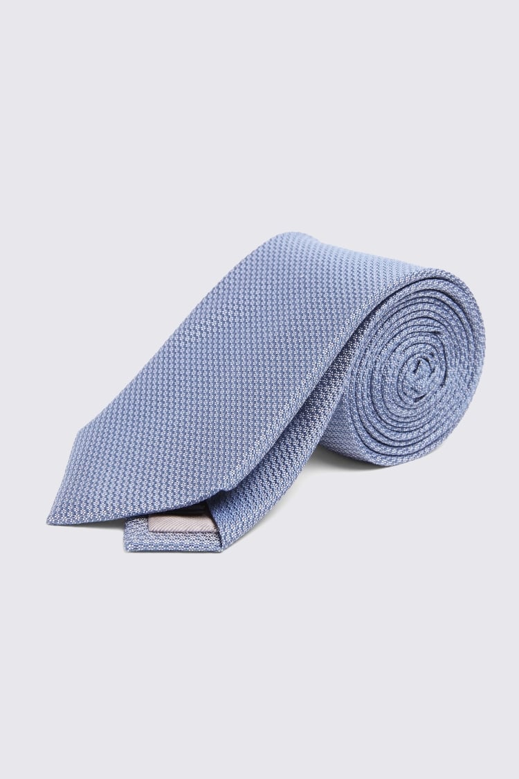 Airforce Blue Silk Semi-Plain Tie Buy Online at Moss