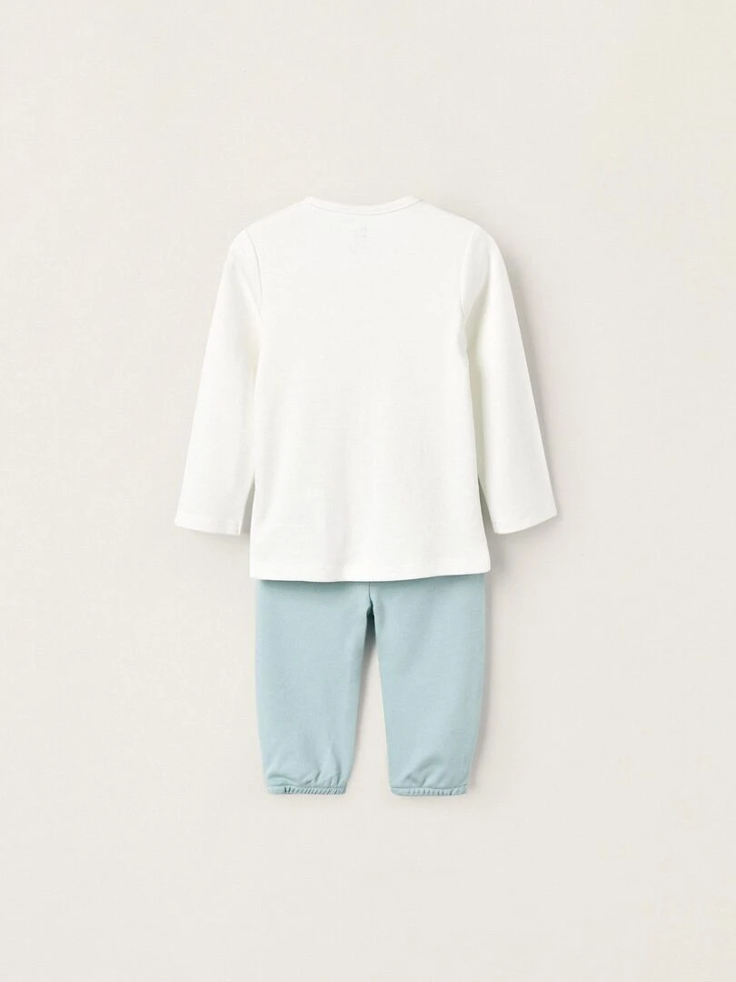 Pyjama en coton pour bébé garçon 'Chère Maman' manches longues LITTLE LOVE NOTES Blanc