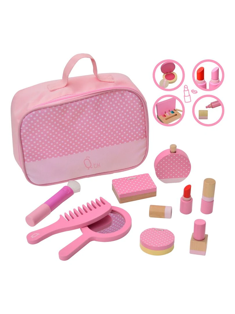 Trousse faux maquillage enfant fille jouet imitation cosmétique 10 accessoires rose Teamson Kids   N/A
