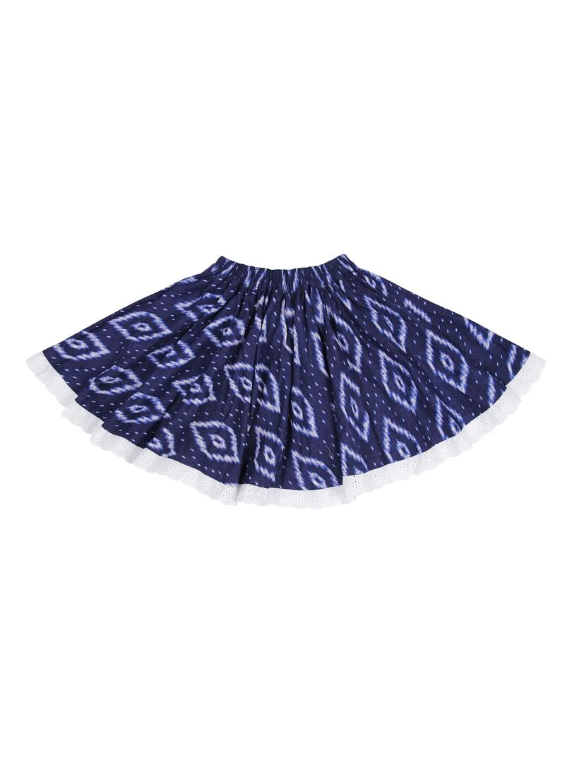 Jupe Qui Tourne Été Fille  Tie and Dye  Marine  CANCAN   'LA FAUTE A VOLTAIRE'   Bleu marine