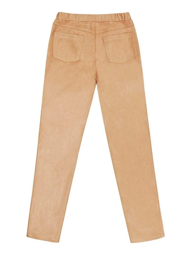 Pantalon Tregging Fille  Suédine Beige  MORGAN   'LA FAUTE A VOLTAIRE'   Beige