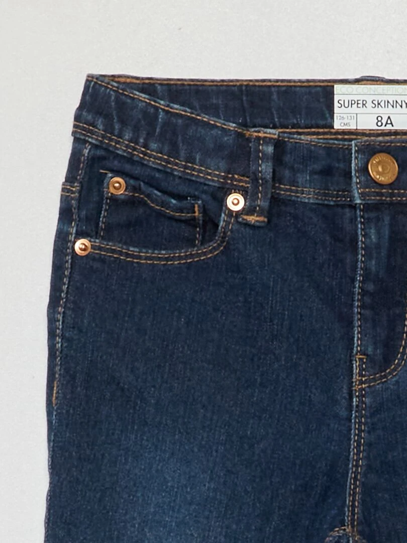 Jean super skinny   Coupe + ajustée   bleu foncé