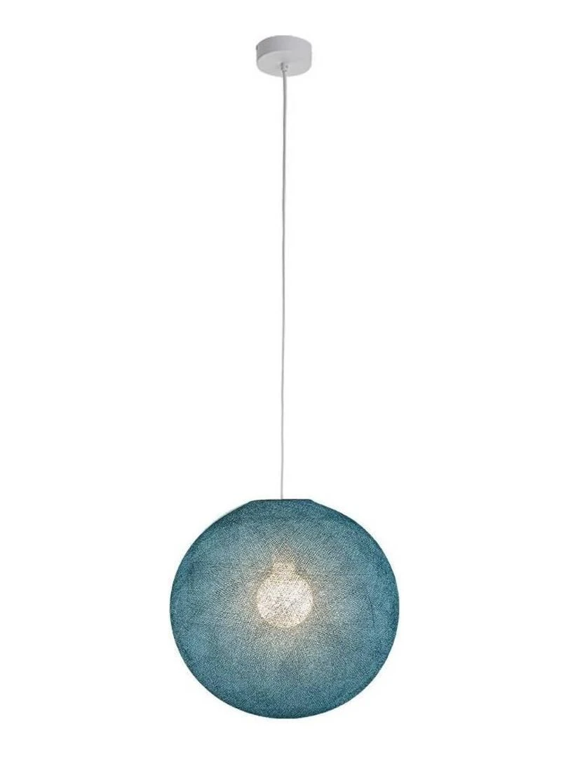 Suspension simple globe 38 cm   Bleu canard