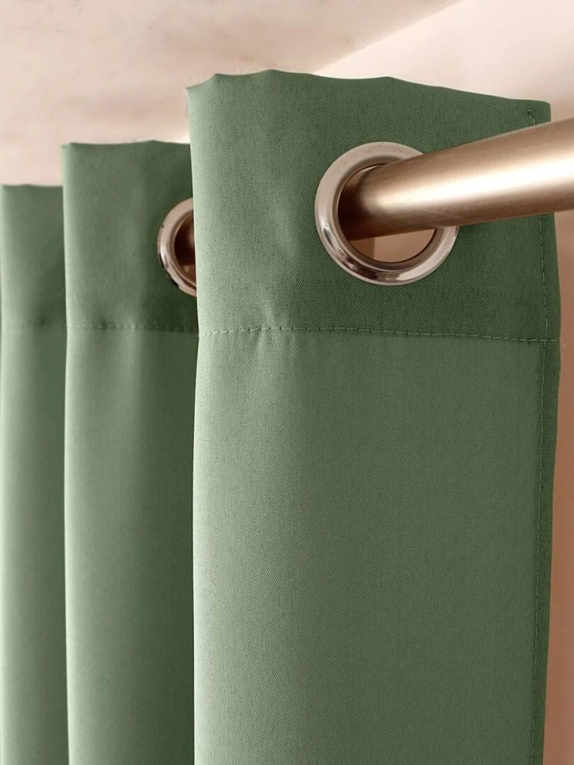 Rideau à œillets 140x240 Zoé argile   Vert