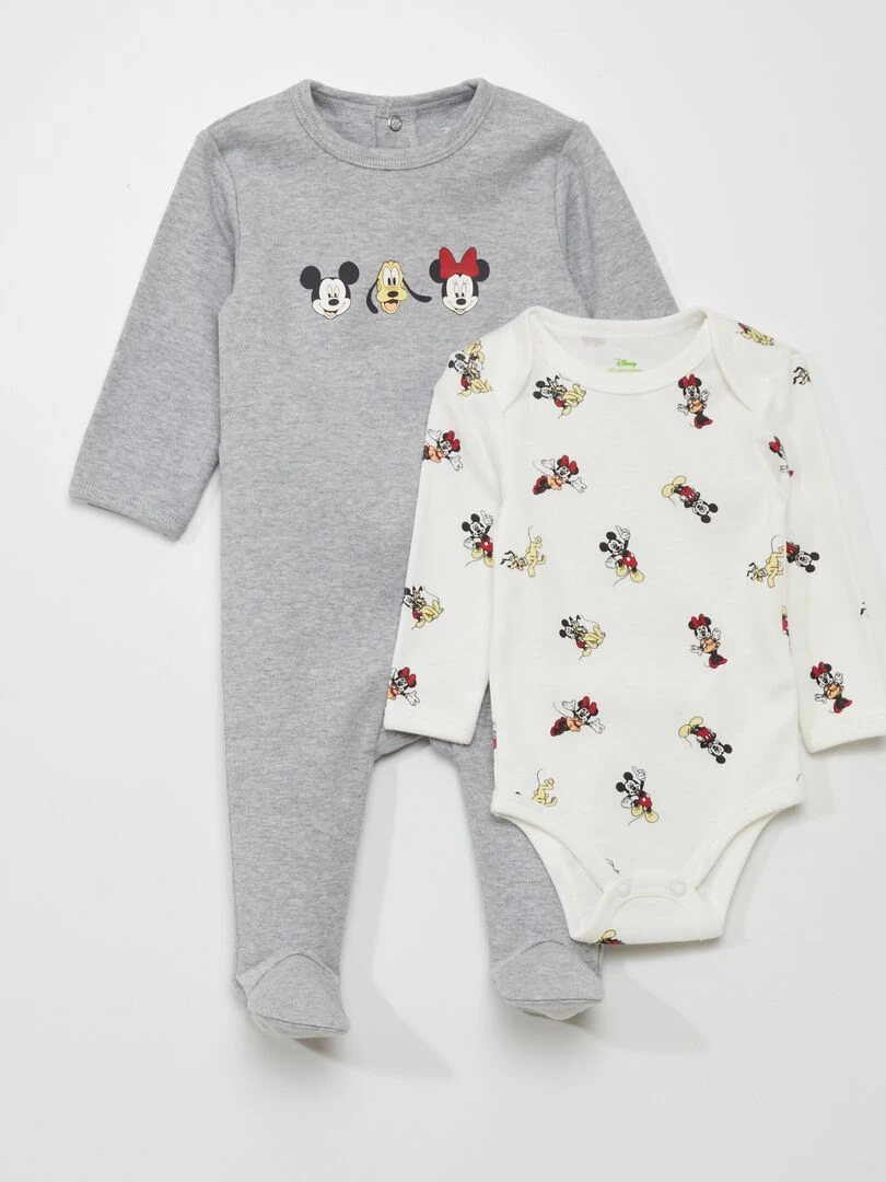 Set dors bien + body 'Disney' 2 pièces Gris