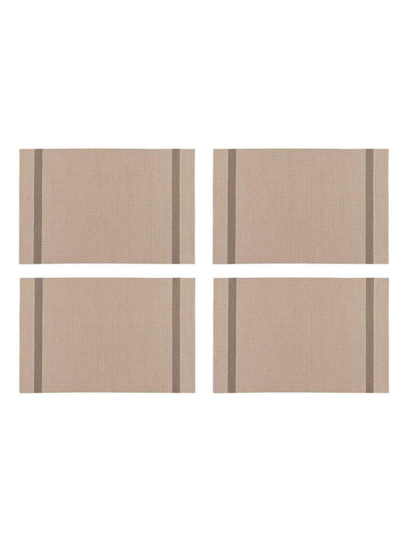 Lot de 4 sets de table Goldira taupe   Taupe