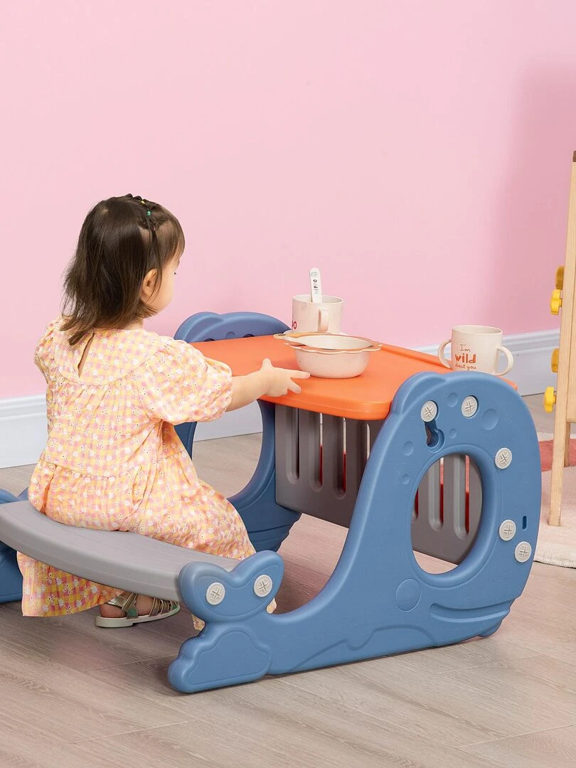 Bureau pupitre pour enfants dim. 65L x 53l x 41H cm Gris