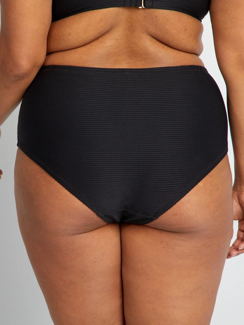 Culotte de bain matière plissée   noir