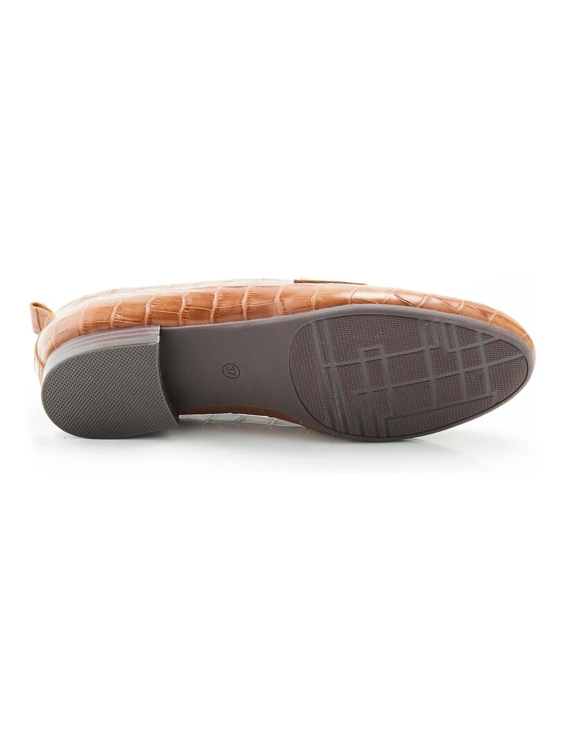 Mocassins aspect croco    Damart   Camel