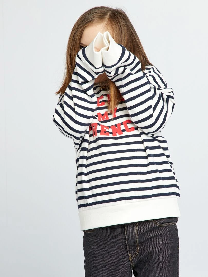 Sweat à col rond   So Easy   Rayé