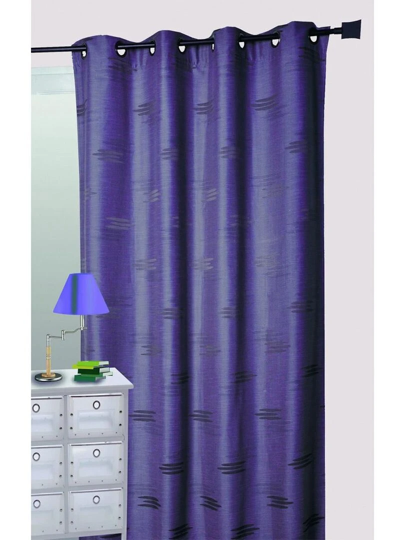 Rideau Ameublement en Jacquard Formes Géométriques Violet prune