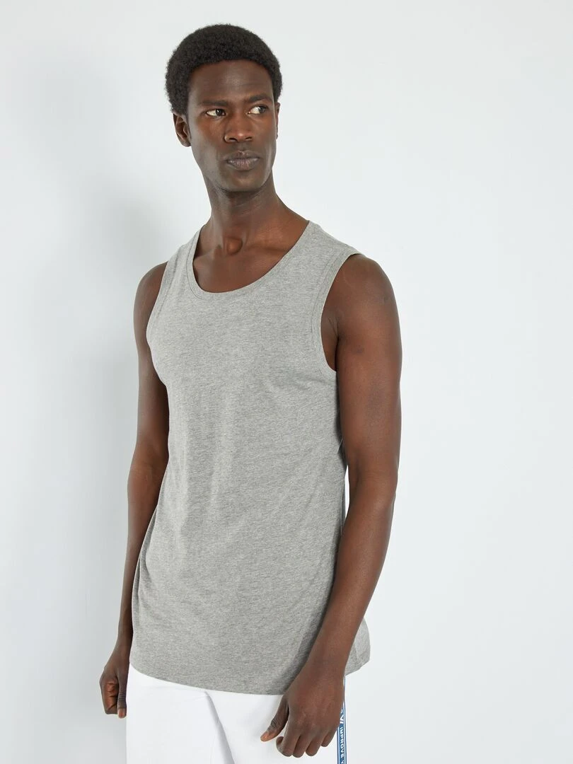 Débardeur nuit en jersey uni Gris