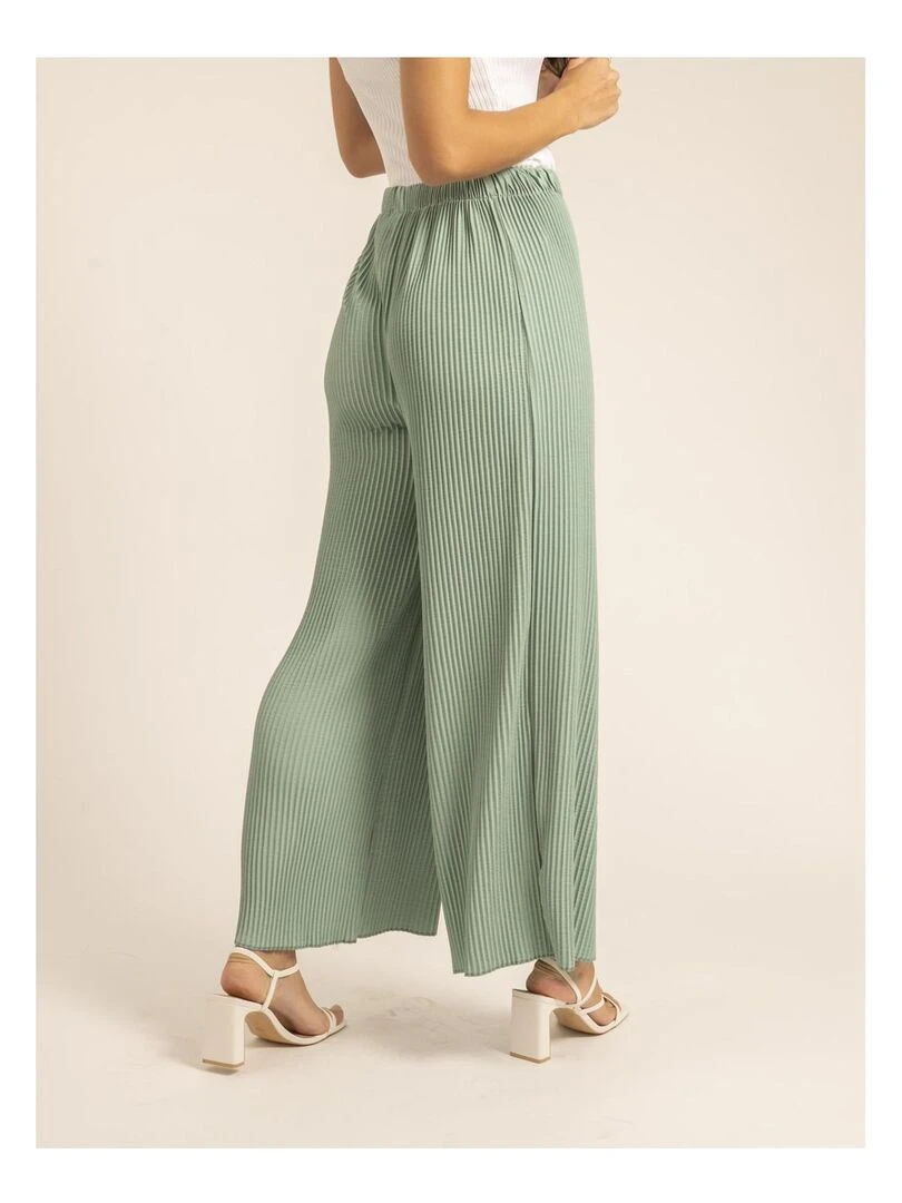 Pantalon plissé ELOU Vert pistache