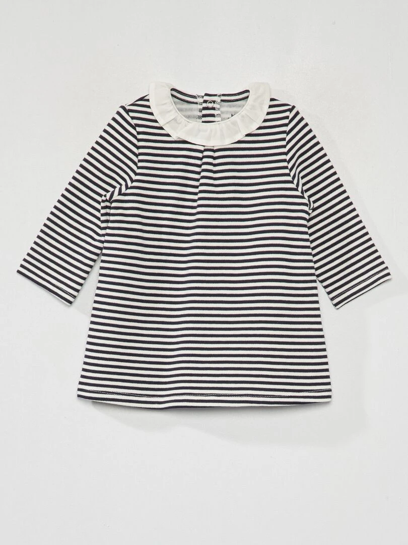 Robe sweat en molleton Marine