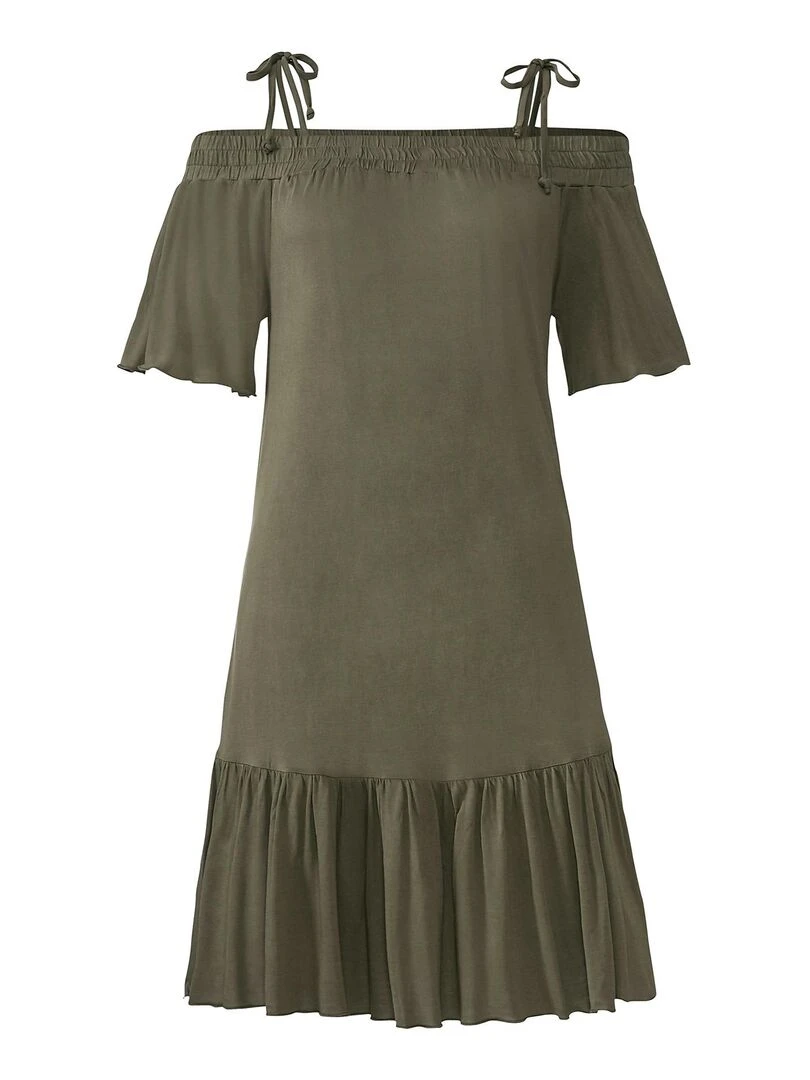 Robe estivale Carmen   Kaki