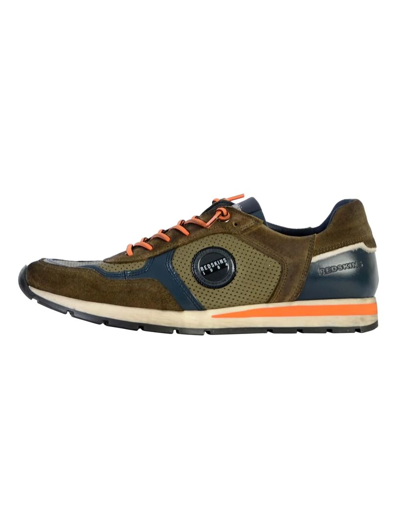 Basket Cuir Redskins Stitch Vert